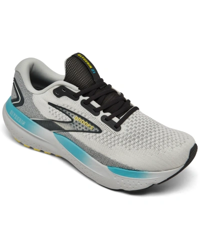 Brooks Men's Glycerin 21 Running Sneakers From Finish Line In Coconut,iron,yellow