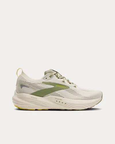 Brooks Men's Glycerin 22 Shoes In Coconut/tea/blazing Yellow In White