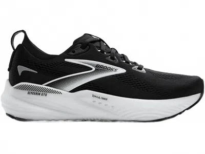 Brooks Men's Glycerin Gts 22 Running Shoes In Black/grey/white In Multi