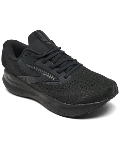 Brooks Men's Gts 24 Running Sneakers From Finish Line In Black,ebony
