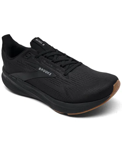 Brooks Men's Revel 8 Running Sneakers From Finish Line In Black