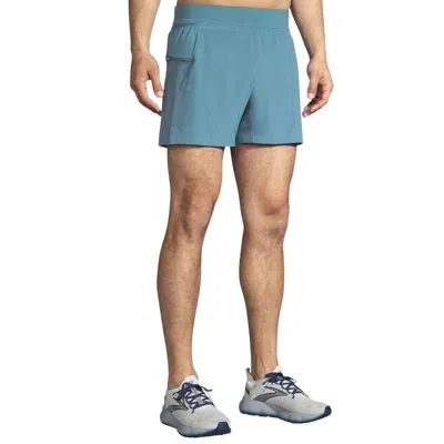 Brooks Men's Sherpa 5" 2-in-1 Short In Slate Blue