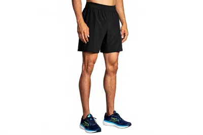 Brooks Men's Sherpa 7" Athlethic Shorts In Black