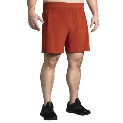 Brooks Men's Sherpa 7" Short In Red Clay
