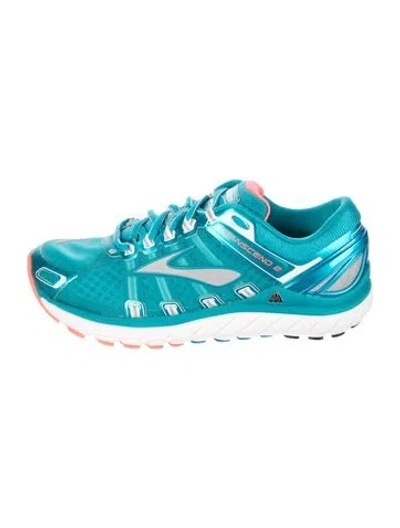 Pre-owned Brooks Mesh Colorblock Pattern Athletic Sneakers In Blue
