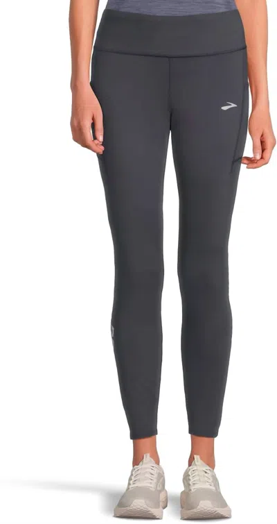 Brooks Momentum Thermal Tight 2.0 In Dark Nightshadow/speed Logo In Multi