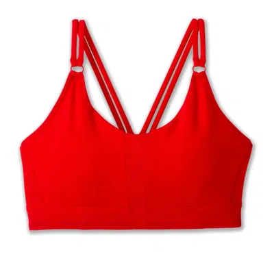 Brooks Plunge 3.0 Sports Bra In Salsa In Red
