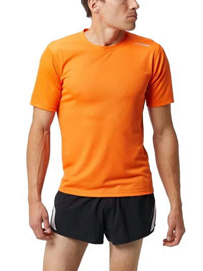 Brooks Podium Short Sleeve Tee In Orange