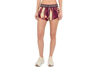 Brooks Pr Elite Split Shorts In Brown