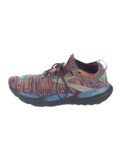 Pre-owned Brooks Printed Athletic Sneakers In Blue