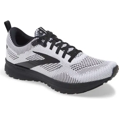 Brooks Revel 5 Hybrid Running Shoe In White/black