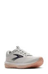Brooks Revel 7 Hybrid Running Shoe In Oyster/white/tropical Peach