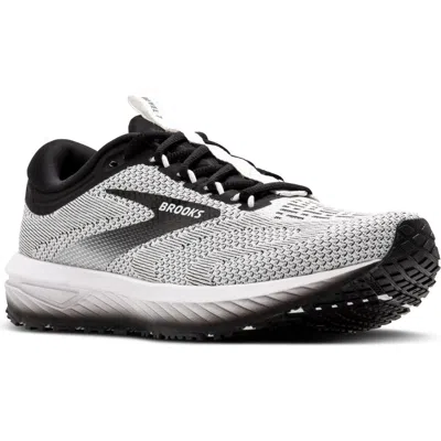 Brooks Revel 7 Hybrid Running Shoe In White/black