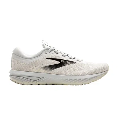 Pre-owned Brooks Revel 7 'white Pelican Black' | Men's Size 12
