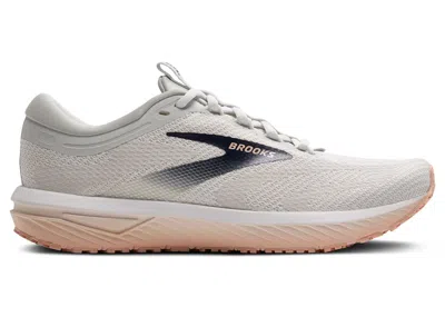 Pre-owned Brooks Revel 7 (women's) Sneakers In Oyster/white/tropical Peach In Multi