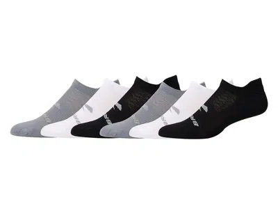 Brooks Run-in No Show Socks 6-pack No Show Socks Shoes Asphalt/white/black: Lg (us Men's Shoe 9-11.5 - Wome In Multi