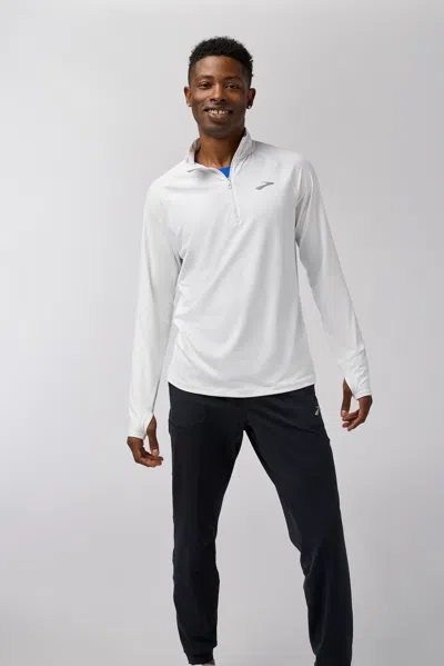 Brooks Running Men's Dash 1/4 Zip 3.0 In White