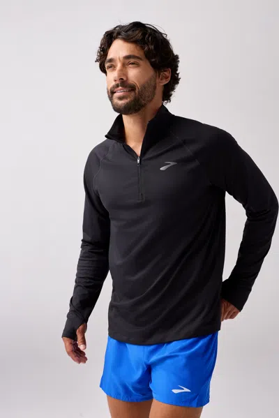 Brooks Running Men's Dash 1/4 Zip 3.0 In Black