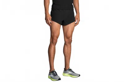 Brooks Sherpa 3" Split Short In Black