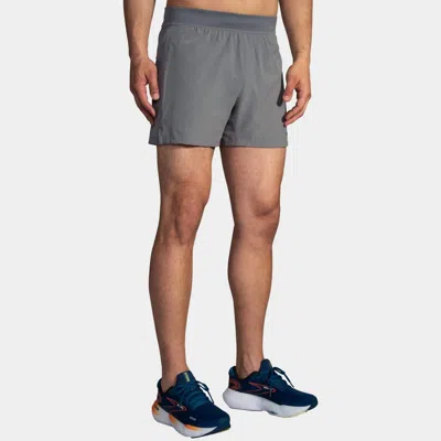 Brooks Sherpa 5" Shorts In Heather Charcoal In Gray