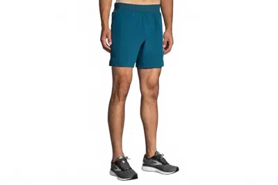 Brooks Sherpa 7" 2-in-1 Shorts In Alpine In Blue