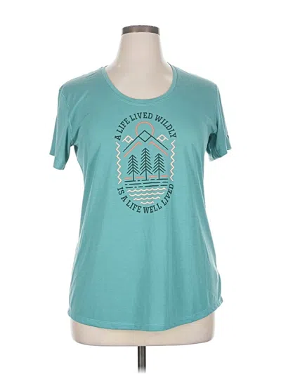 Pre-owned Brooks Short Sleeve T-shirt In Blue