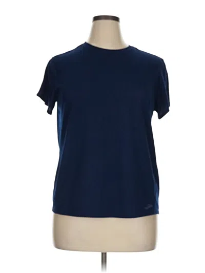 Pre-owned Brooks Short Sleeve T-shirt In Blue