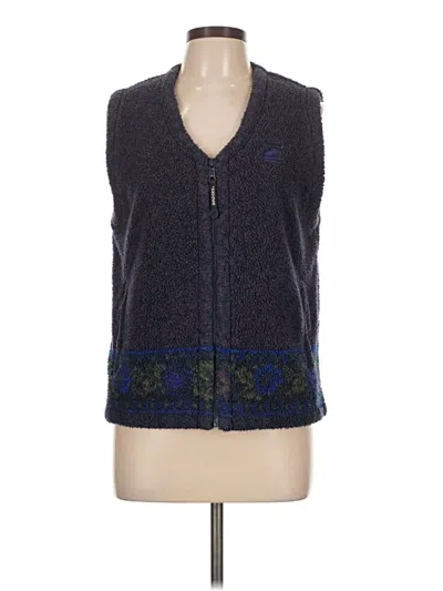 Pre-owned Brooks Sleeveless Top Blue V Neck Tops