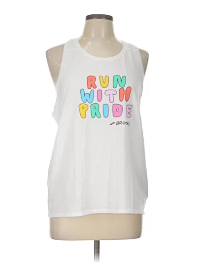 Brooks Sleeveless T-shirt In White