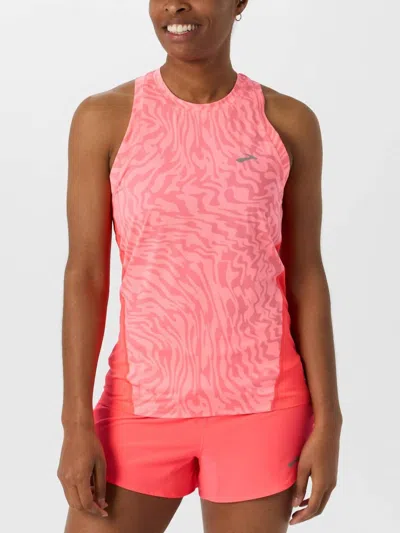 Brooks Speedscape Sprint Free Tank 3.0 In Neo Cayenne In Pink