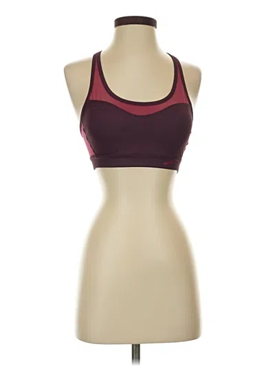 Pre-owned Brooks Sports Bra In Burgundy