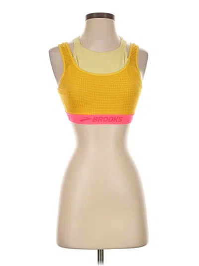 Pre-owned Brooks Sports Bra In Yellow