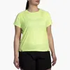 Brooks Sprint Free Short Sleeve Top In Lime In Green