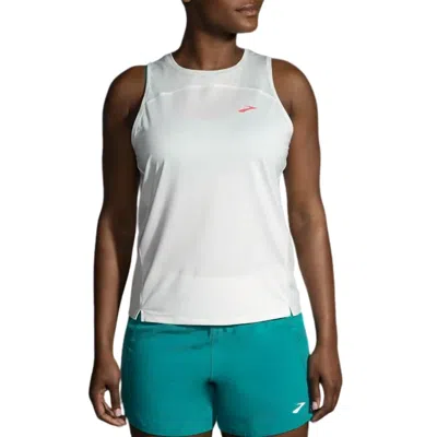 Brooks Sprint Free Tank 2.0 Top In Mint Mix In White