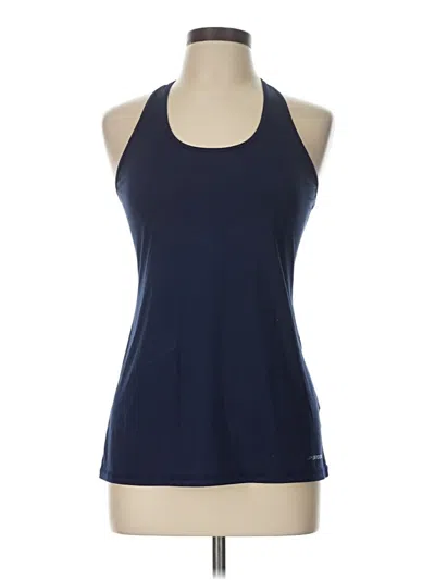 Pre-owned Brooks Tank Top Blue Halter Neckline Tops