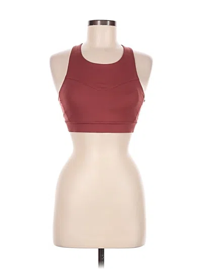 Pre-owned Brooks Tank Top Burgundy Halter Neckline Tops