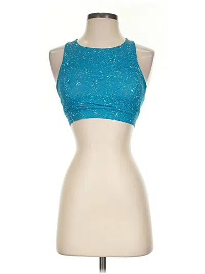 Pre-owned Brooks Tank Top Teal Halter Neckline Tops