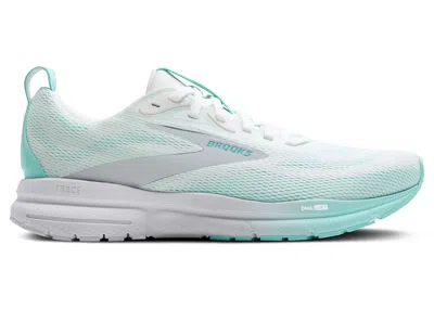 Pre-owned Brooks Trace 4 (women's) Sneakers In Bright White/limpet/oyster