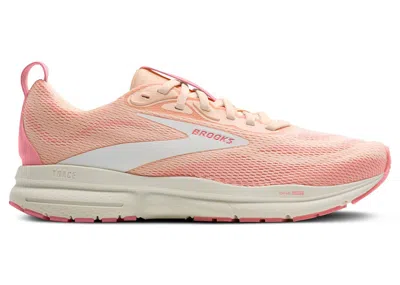 Pre-owned Brooks Trace 4 (women's) Sneakers In Tropical Peach/dianthus/grey In Multi