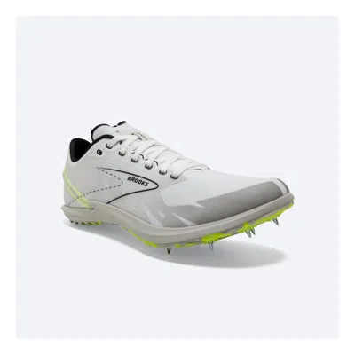 Brooks Unisex Draft Xc Spikes Shoes In White/black/nightlife In Multi