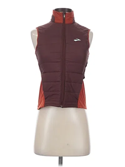 Pre-owned Brooks Vest In Burgundy
