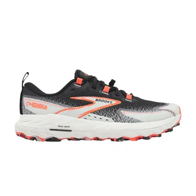 Pre-owned Brooks Wmns Cascadia 18 'black Blue Wash Flame' | Women's Size 7