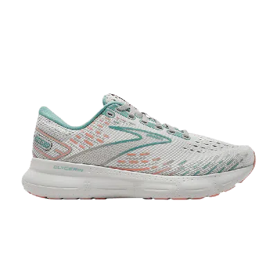 Pre-owned Brooks Wmns Glycerin 20 Wide 'oyster Latigo Bay' In Grey