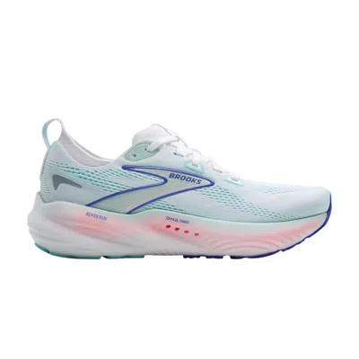 Pre-owned Brooks Wmns Glycerin 22 Wide 'white Limpet Shell Amparo Blue' | Women's Size 9.5