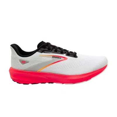 Pre-owned Brooks Wmns Launch 10 'white Fiery Coral'