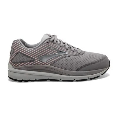 Brooks Women's Addiction Walker Suede Walking Shoes In Alloy Oyster Peach In Multi