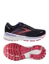 BROOKS WOMEN'S ADRENALINE GTS 22 RUNNING SHOES IN BLACK/PURPLE/CORAL