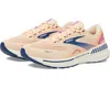 BROOKS WOMEN'S ADRENALINE GTS 23 RUNNING SHOES ( B WIDTH ) IN APRICOT/ESTATE BLUE/ORCHID