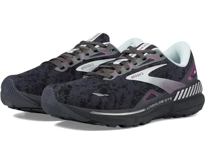 Brooks Women's Adrenaline Gts 23 Running Shoes ( B Width ) In Black/light Blue/purple In Multi