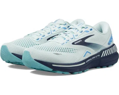 Brooks Women's Adrenaline Gts 23 Running Shoes ( B Width ) In Blue Glass/nile Blue/marina In Multi